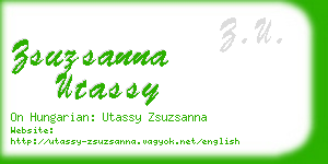 zsuzsanna utassy business card